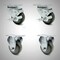 Service Caster 3.5 Inch SS Gray Polyurethane Top Plate Caster Set with 2 Brake 2 Rigid SCC SCC-SS20S3514-PPUB-TLB-2-R3514-2 - alternate 1